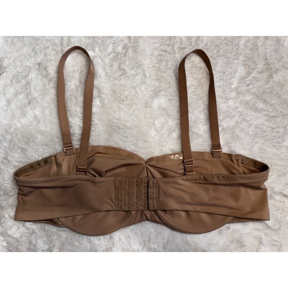 SKIMS Bra 42C Underwire Unlined Full Coverage Cup Back Closure Beige Nude - Picture 5 of 10